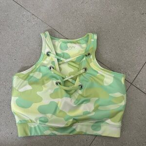 Green Cam Sports Bra